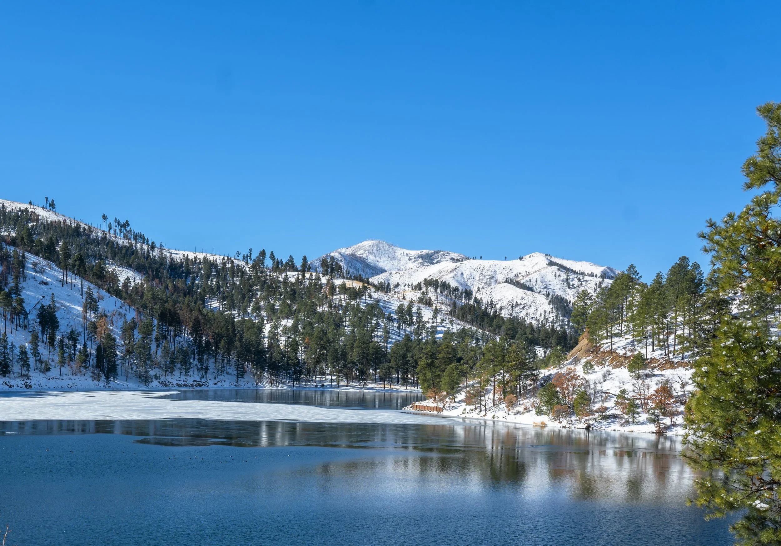 Snow-covered mountains near Ruidoso